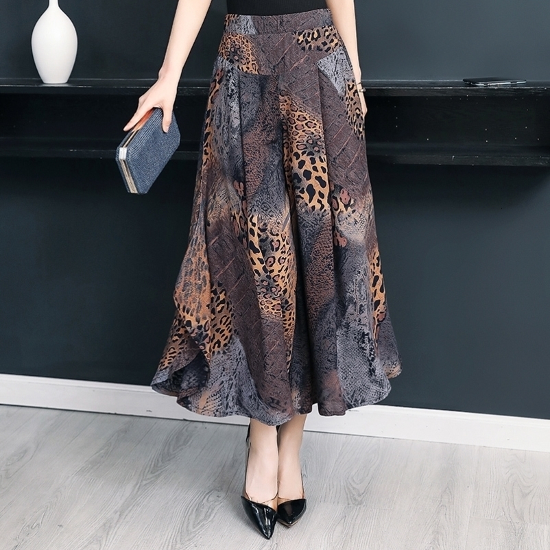 Summer Plus Size Wide Leg Pants Women High Quality Loose Summer Bohemian Beach Pants Calf-Length High Waist Women Pants 201111