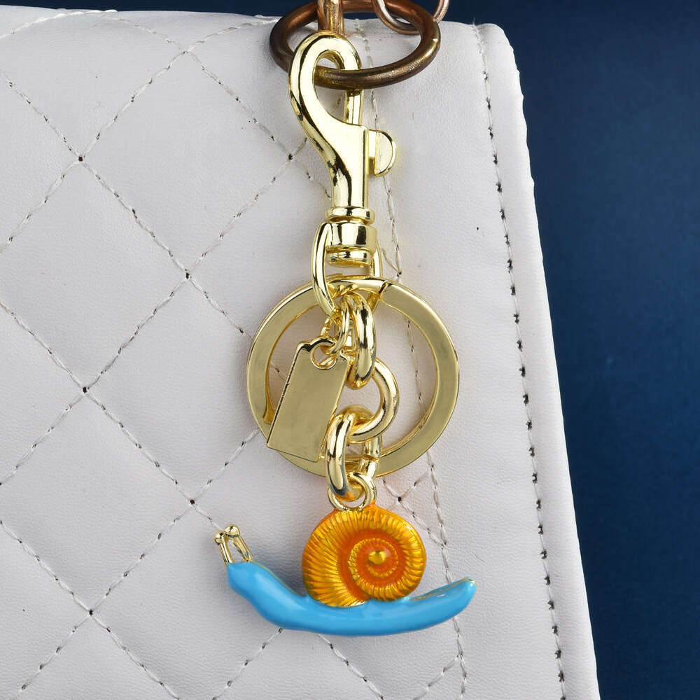 Snail Pendant Keychain Conch Shell Women's Accessory Fashionable Red Exquisite Bag