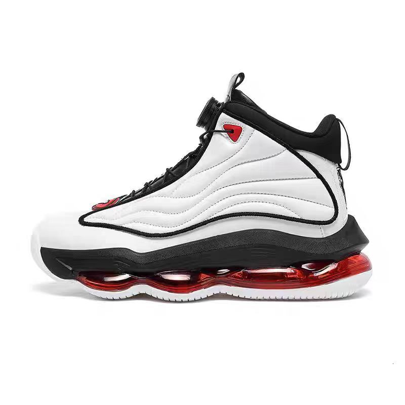Men's basketball shoes 2025 New Summer wear-resistant, anti-slip, waterproof, rotating buckle full-length air-cushioned youth sports shoes