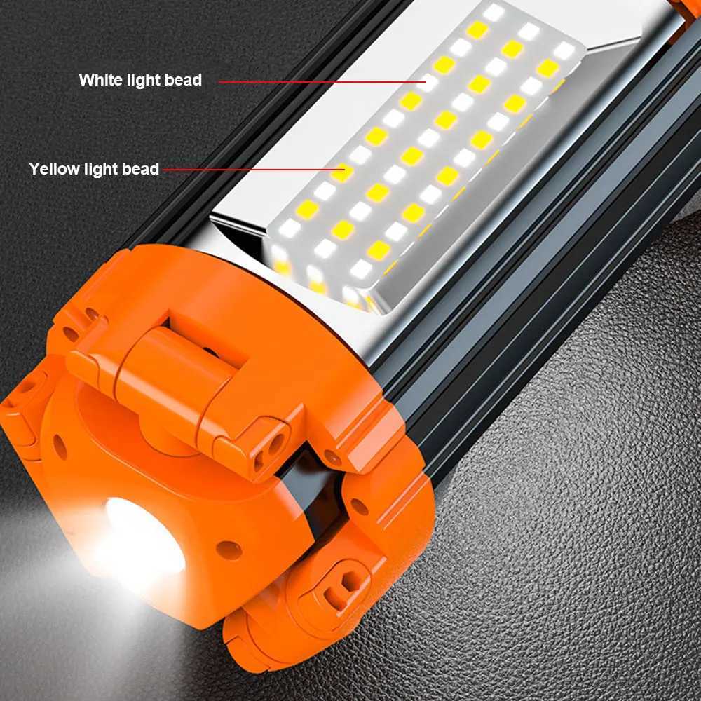 9000mAh Rechargeable Outdoor Hiking Fishing Tent Lamp Super Bright Magnetic Rotatable Telescopic LED RV Camping Lantern C250928