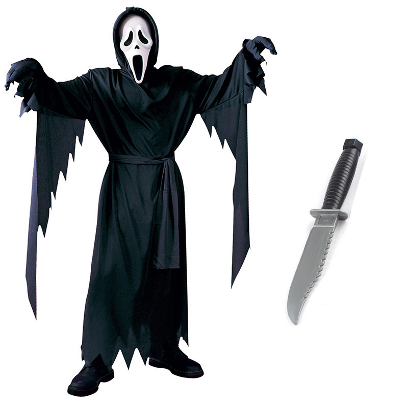 Halloween Children Adult Dress Up Scream Costume Horror Movie Cosplay Scary Dagger Knife Outfit