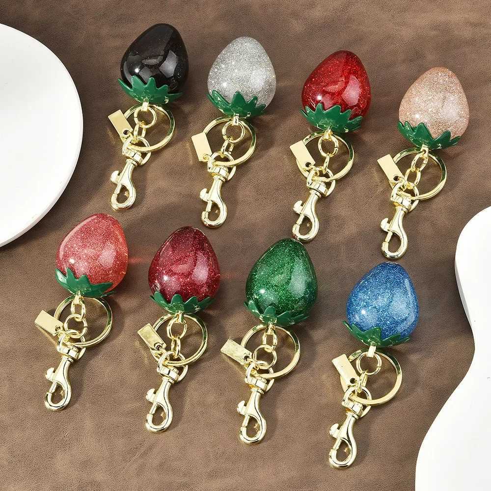 Luxury Multicolored strawberry fruit bag pendants bag pendants cherry key chains handbag pendants Y250928as