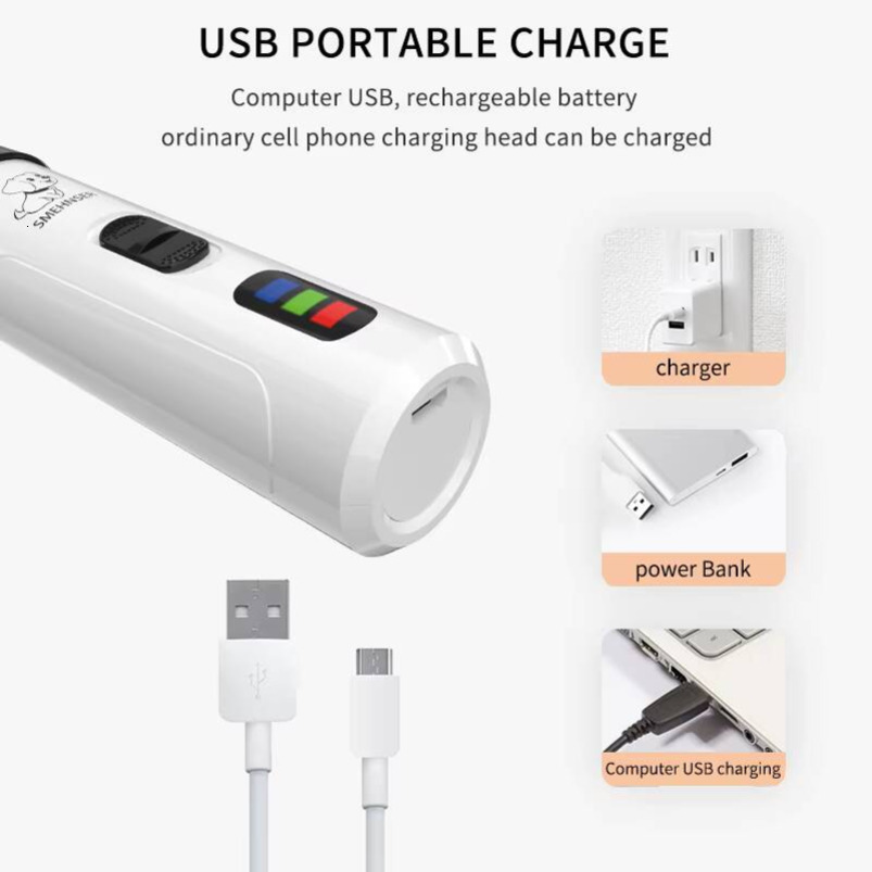 Low Noise Design Cat Easy Use Convenient Function Scissors Trimmer Rechargeable Power Box Electric Pet Dog Nail Grinding hine