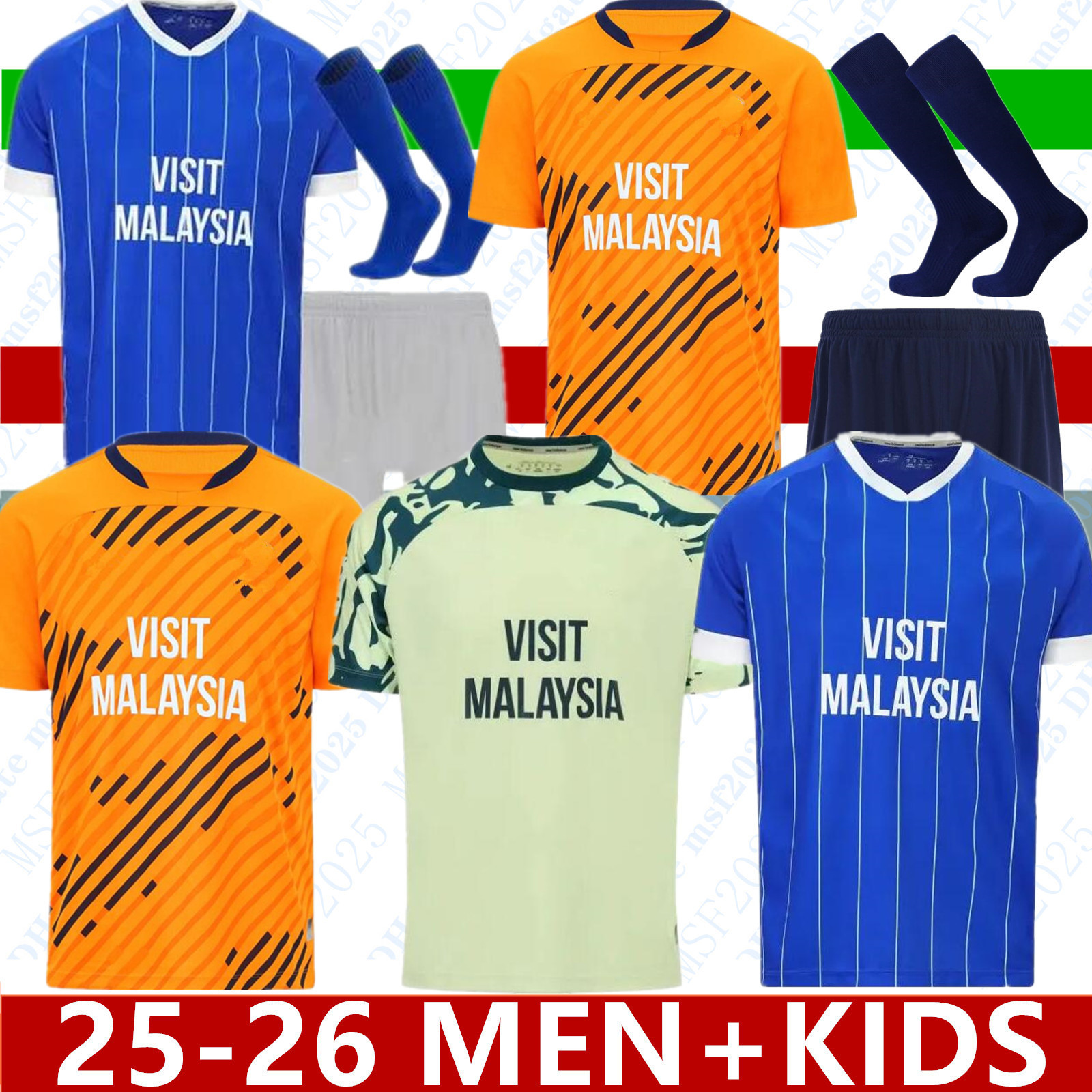 25 26 Cardiff RALLS Kids Kit Soccer Jerseys PHILOGENEP RINOMHOTA COLWILL RATCLIFFE O'DOWDA Home 2025 2026 kids kit Football Shirts Uniforms