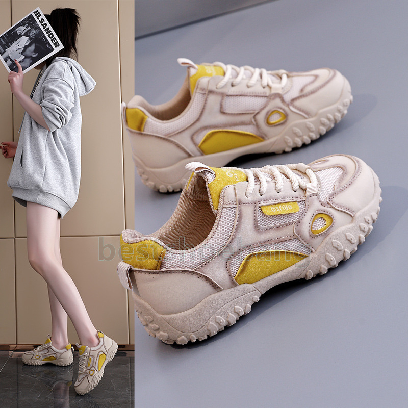 Casual designer shoes Breathable mesh sneakers womens trainers Stylish Versatile hiking Anti-Slip outdoor sports shoes Size 35-40