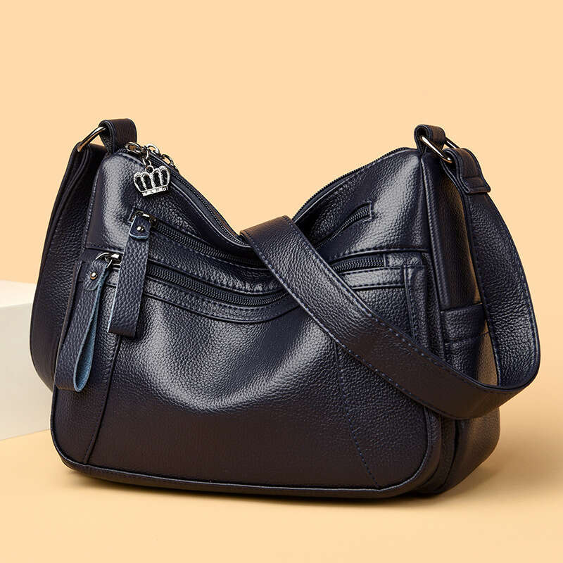 designer bag Luxury bag Single Shoulder Crossbody Soft Leather Women's Trendy Fashion Middle-aged Mommy Bag Casual Style Simple