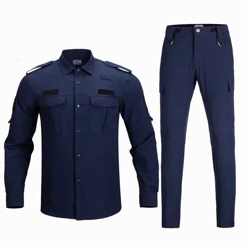Men Uniforms Tactical Suit Man Multi Pockets Shirt Quick Dry Cargo Pants Soldier Durable Working Clothes for Men 2024 W250928