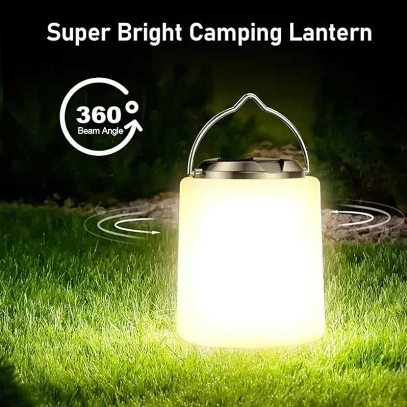 3 types of lighting USB Rechargeable LED Camping Lights Outdoor Camping BBQ Tents Hanging Lantern Emergency Power Bank LT061 C250928