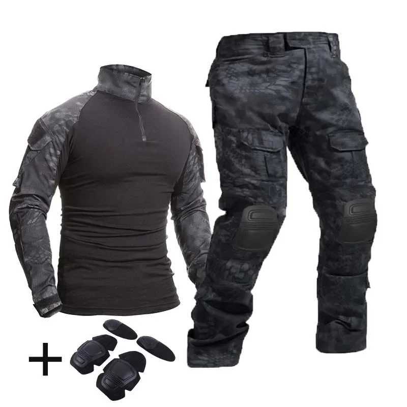 Uniform Clothes Tactical Shirts Combat Suits Airsoft Camo Men Clothes Men Clothing ShirtCargo Pants Knee Pads Wearresistant W250928