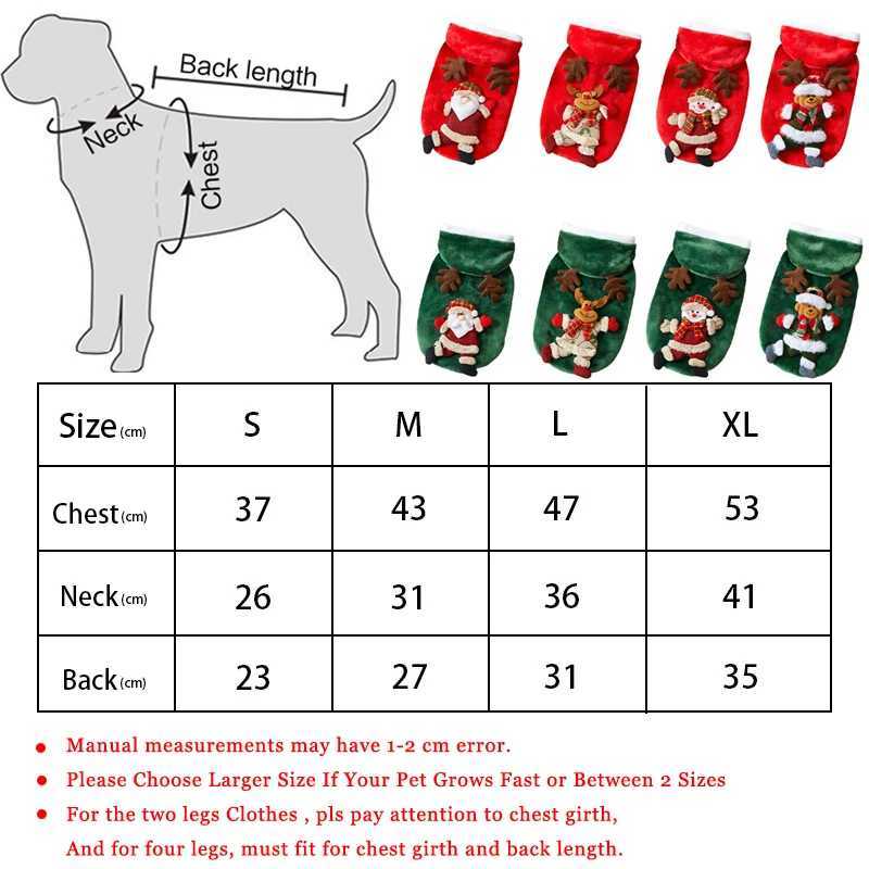 Christmas Dog Clothes Autumn and Winter Flannel Cats Dogs Hoodies Pet Clothes for Small Medium Dogs Christmas Dog Cat Costume X250928