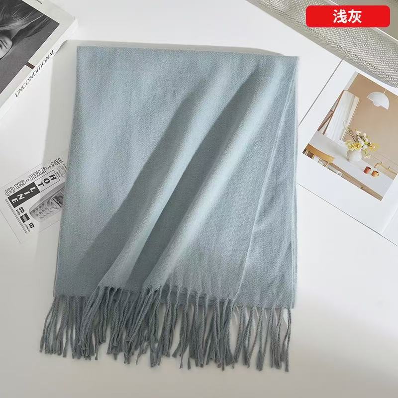 T1884 Cashmere Scarf for Women - Stylish and Warm Winter Accessory with Tassel Design