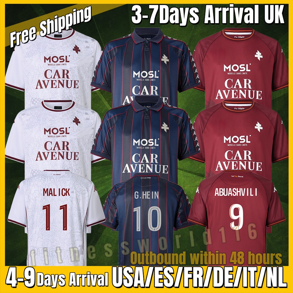xxxl 4xl 2025 2026 Maillots 24 25 FC METZ Soccer JerseyS MAZIZ 2024 2025 MIKAUTADZE JALLOW GUEYE JOSEPH NIANE HOME DANLEY ELISOR FOOTBALL SHIRTS maillot de foot S-4XL