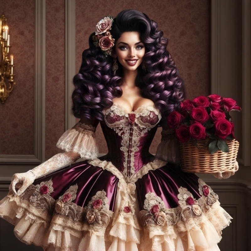 Vintage Short Ball Gown Prom Dresses Burgundy Lolita Cosplay Party Costume Lace Floral Appliques Birthday Dress Homecoing Special Occasion Wear