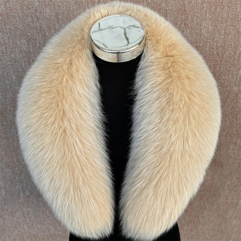 Real Fox Fur Collar Women Winter Thickened Fur Collar Scarf Collars Wraps Neck Warmer Fur Scarves Shawl Fluffy Fur Shawl 250928