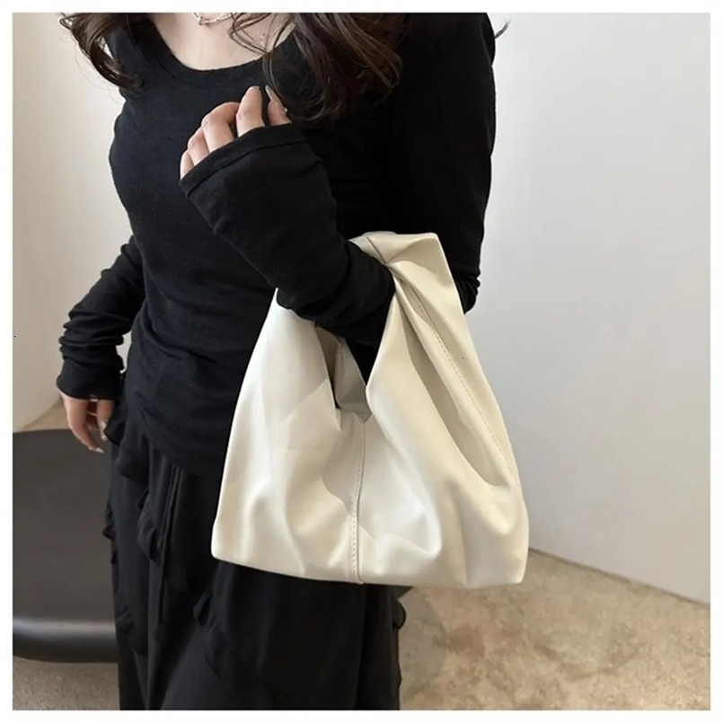 Simple Soft PU Shoulder Bags Small Square Top-Handle Bags Mini Pleated Handbags for Women Girls R250421ZYl