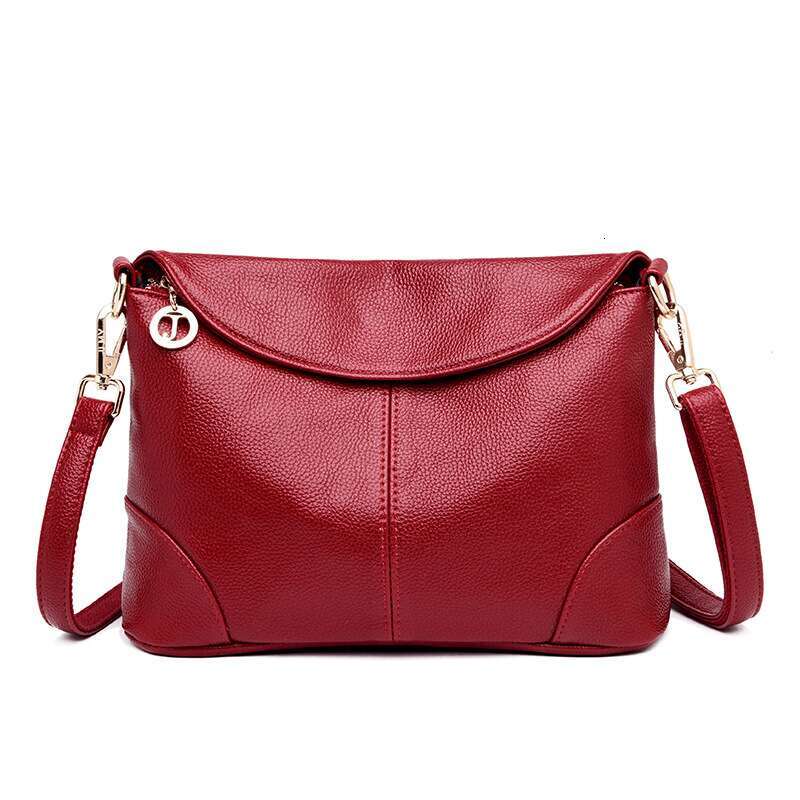 New Fashion Crossbody Shoulder Women's Casual Versatile Elegance Soft Leather Simple Small Square Bag