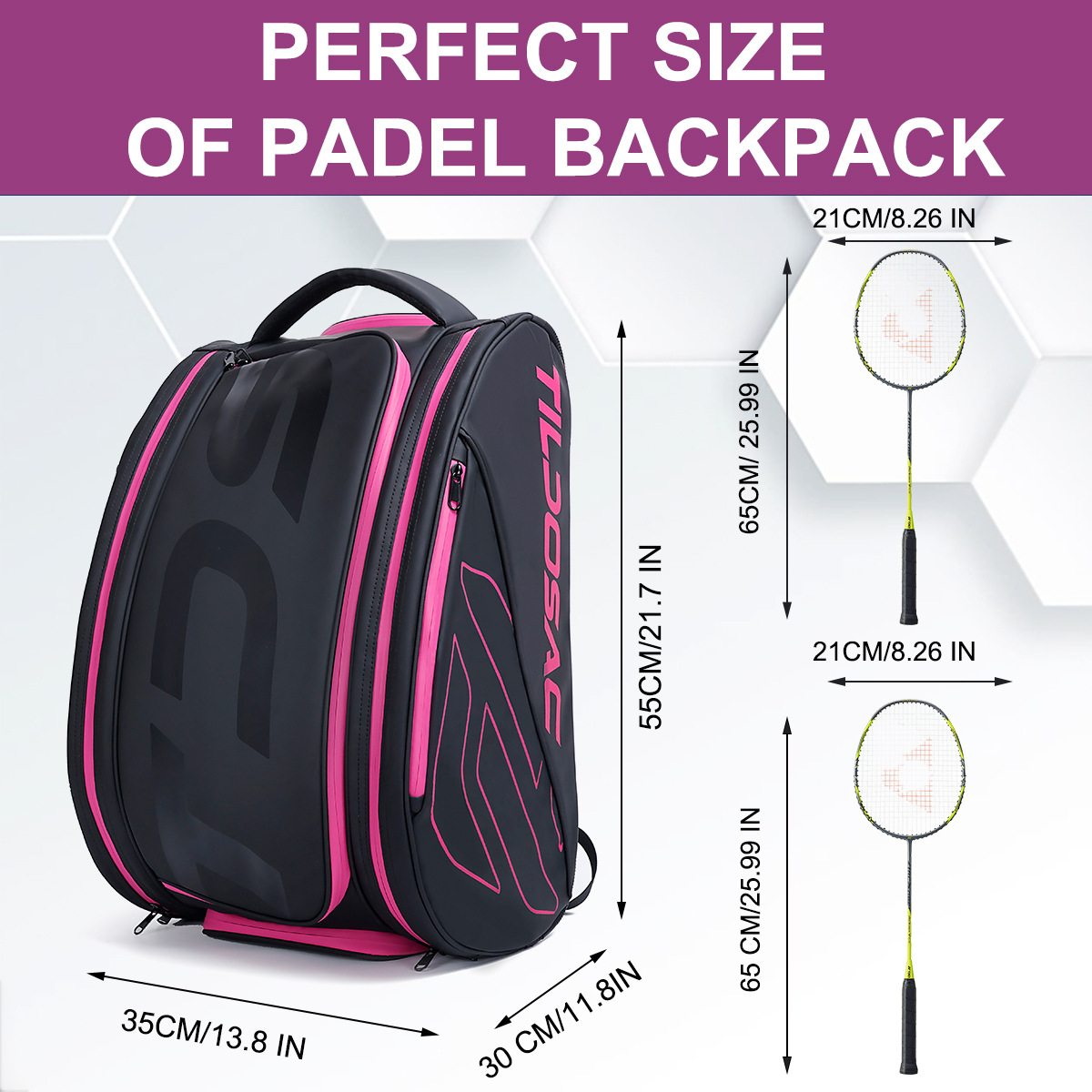 Tennis Bag and Racketball Bag - Tennis Bags for Women and Men to Hold Tennis Racket, Racquetball Racket, Pickleball Paddles and Other Equipment