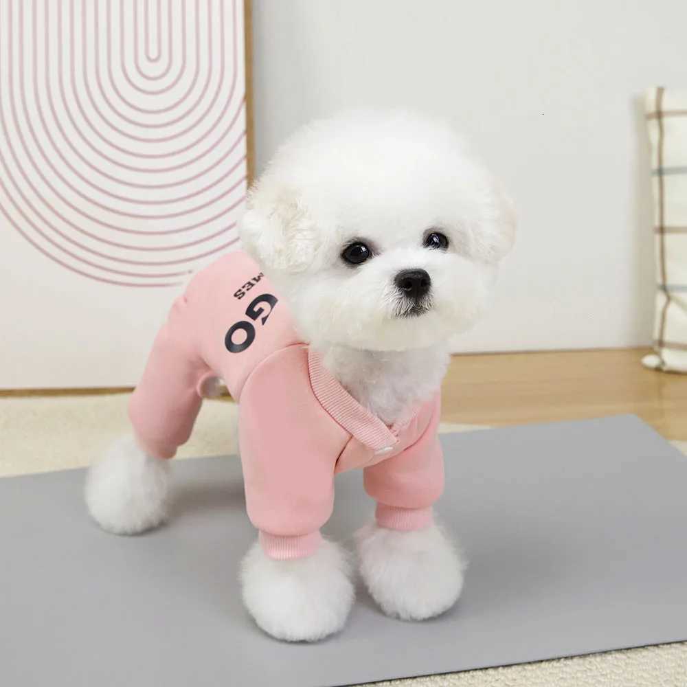 Puppy Sweatshirt Sport Dog Hoodie 4 Legs Pet Clothes Jumpsuit Fleece Sweater Winter Sweat Shirt Warm Hoodie for Medium Large Cat X250928