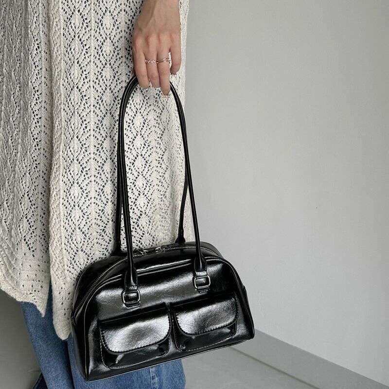 Spring And Summer New Bowling Handbags Underarm Large Capacity Small Pocket Design Women's Bags Fashionable Versatile Casual Daily