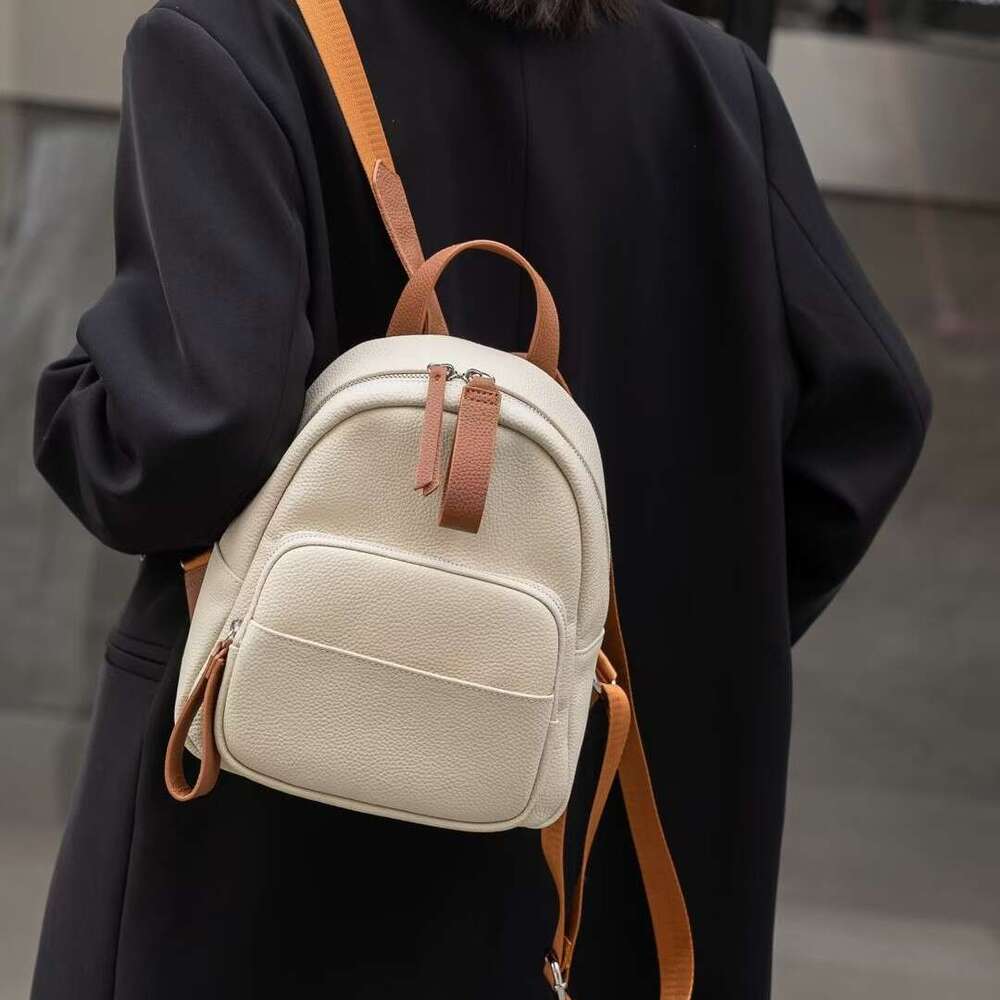 designer bag Luxury bag Top Layer Cowhide Togo Leather for Women, Simple Commuter Travel School Bag, Elegant Versatile Women's Backpack