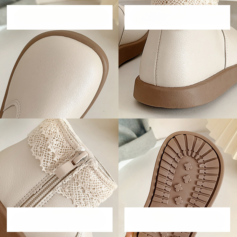 Autumn and winter baby walking shoes, wool lined short boots, cotton boots, Korean style baby girl leather boots, designer shoes for small leather sho