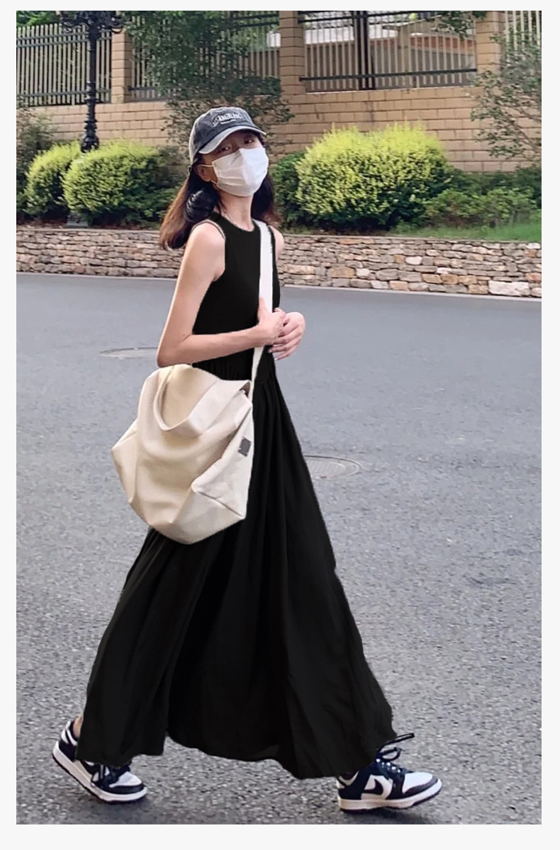 FD75 new women's spring and autumn sleeveless knitted long shorts