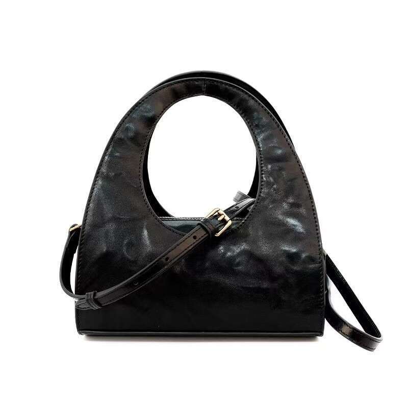 designer bag Luxury bag Genuine Leather Women's Handbag Niche Design Fashion Commuter High-Quality Texture Top Layer Cowhide Crossbody Bag