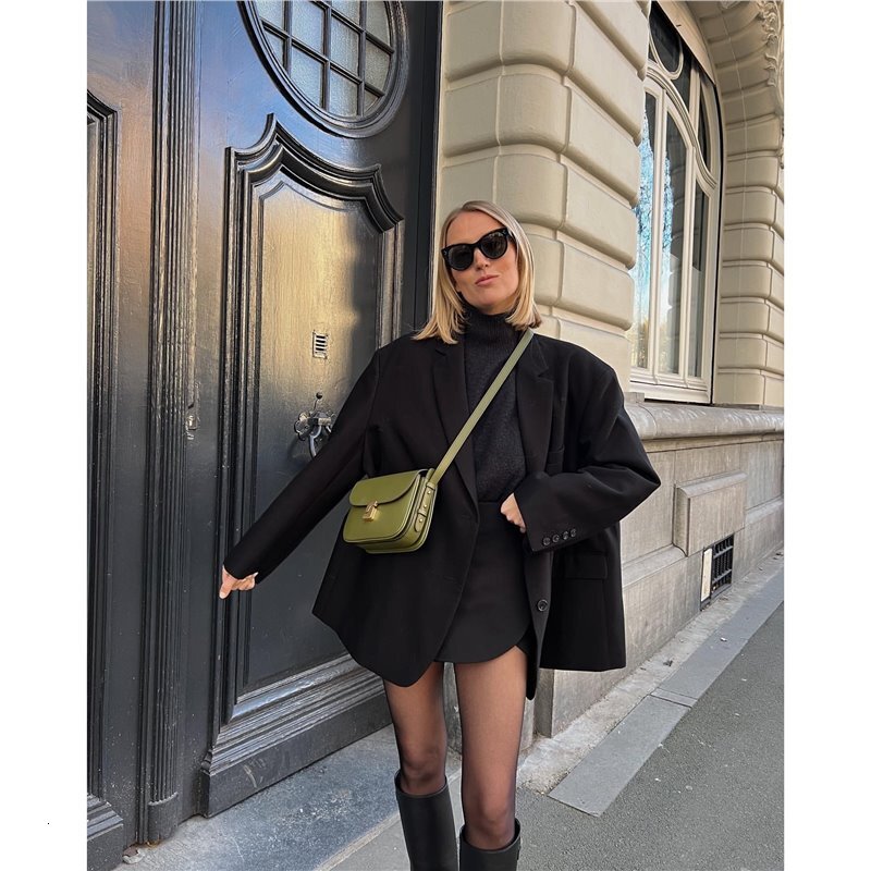 Autumn new women's handbag leather material trend small square bag light luxury retro style shoulder bag bag designer bag