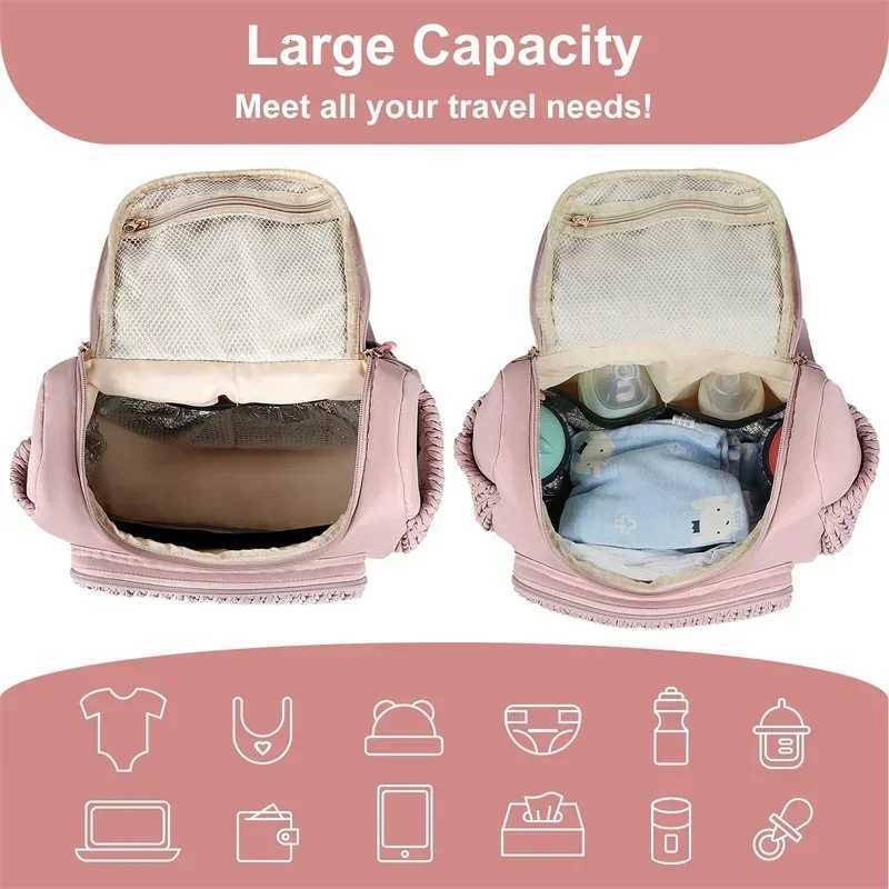 Large Capaci Organizer Mommy Bag For Baby Diapers Outdoor Stroller Hanging Bags Materni Women Fashion Backpack LightweightXJ250928