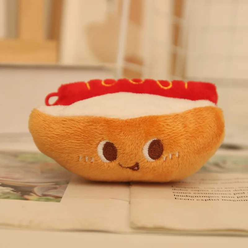 1pcs Creative French Fries Burger Hanging Bag Couple Plush Hanging Decoration Girl Heart Car Keychain Little DollXJ250928