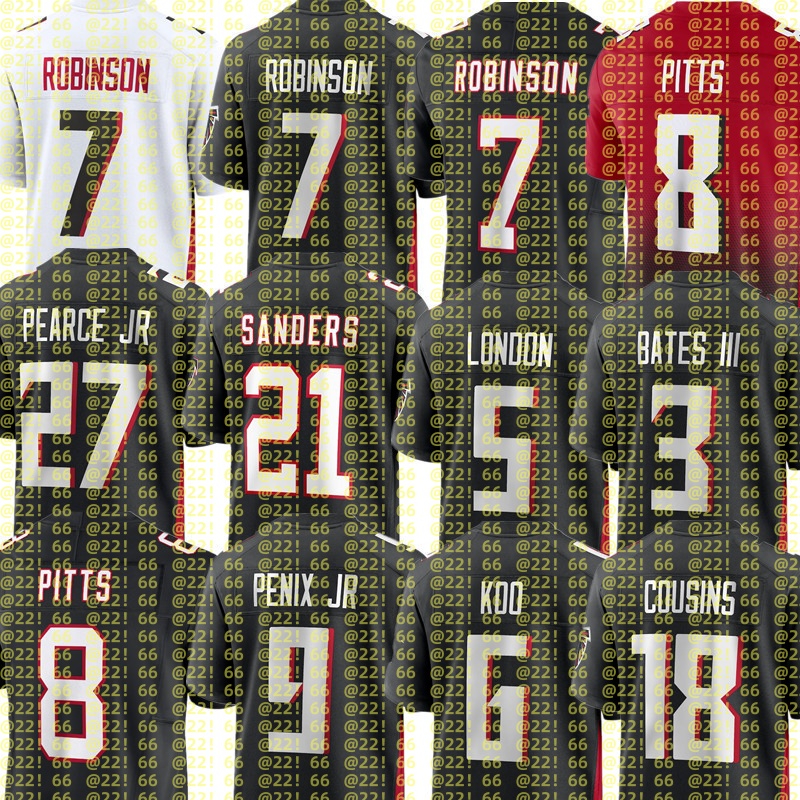 nfl Falcons Jersey Deion Sanders Michael Vick Kirk Cousins Bijan Robinson Michael Penix Jr Jessie Bates III Jalon Walker Younghoe Koo Chris Lindstrom Darnell Mooney