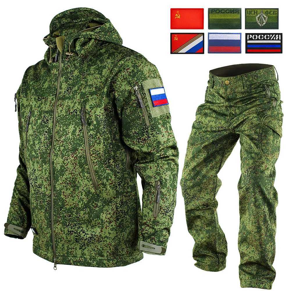 Tactical Uniform Equipment Camouflage Outdoor Winter Suit Husband Fleece Softshe Warm Windproof W250928