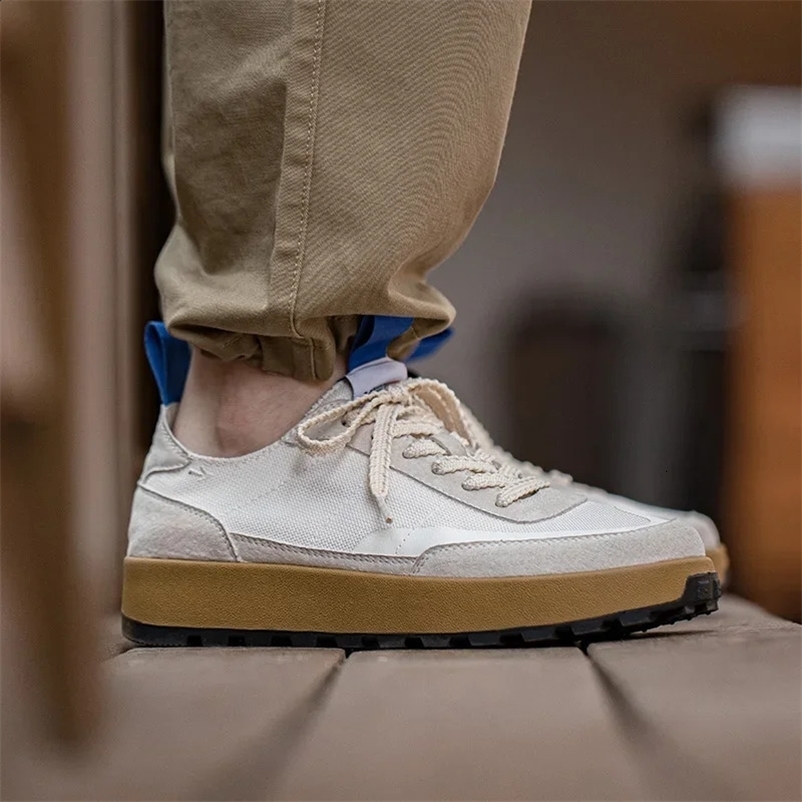 Maden Spring Vintage Jogging Shoes for Men Casual Low Top Running Sports Shoes Comfort Trainer er Breathable Sneakers250418bj