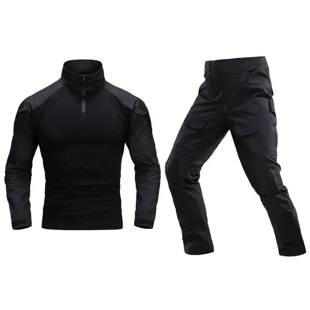 Tactical G2 Airsoft Black Frog Suit Training Camouflage Outdoor Hunting Clothes Battle 2 Pcs Set W250928