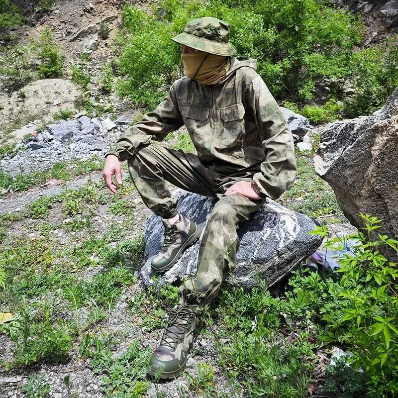 Russia Combat Uniform Tactical Set Camouflage Training Airsoft Paintball Field Ghillie Suits Outdoor Hiking Hunting Work Clothes W250928