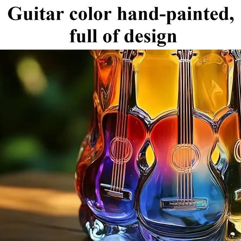 Design Guitar Art Mug Aesthetic Household Beer Hand Painting Cute Mugs Creative Birthday Gift Wedding Decoration high-quality