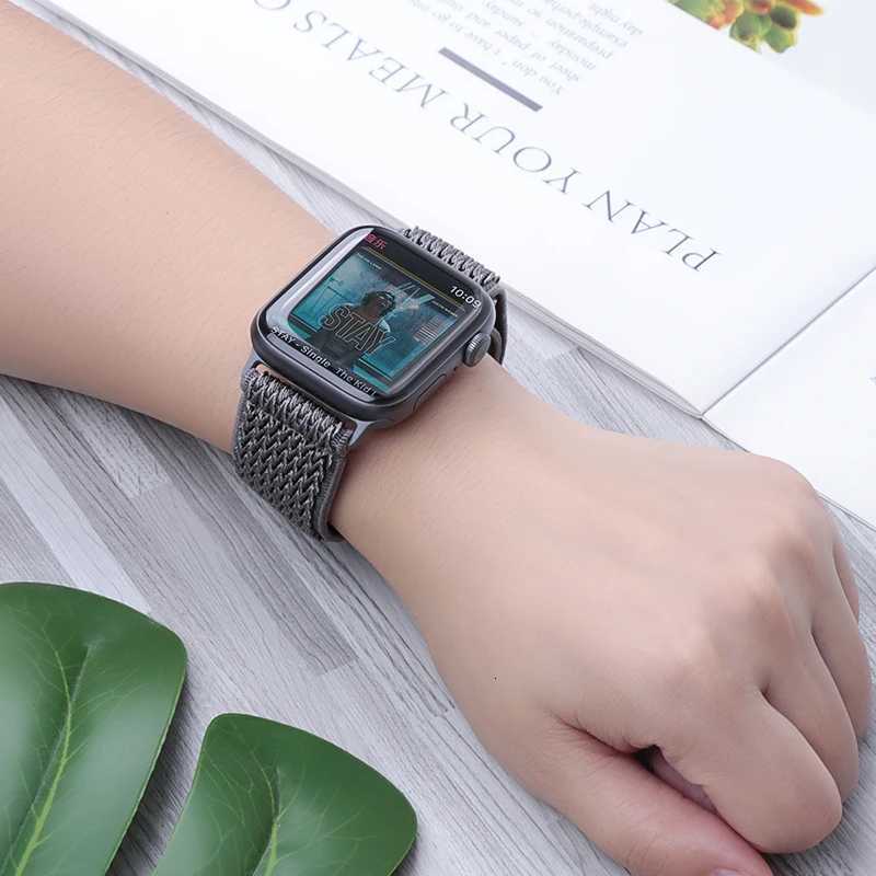 Nylon Band for Apple Watch Straps 44mm 45mm 40 41mm 38 42mm 46mm Elastic Bracelet iWatch series 11 10 8 7 9 6 5 Se Ultra2 3 49mm W250928