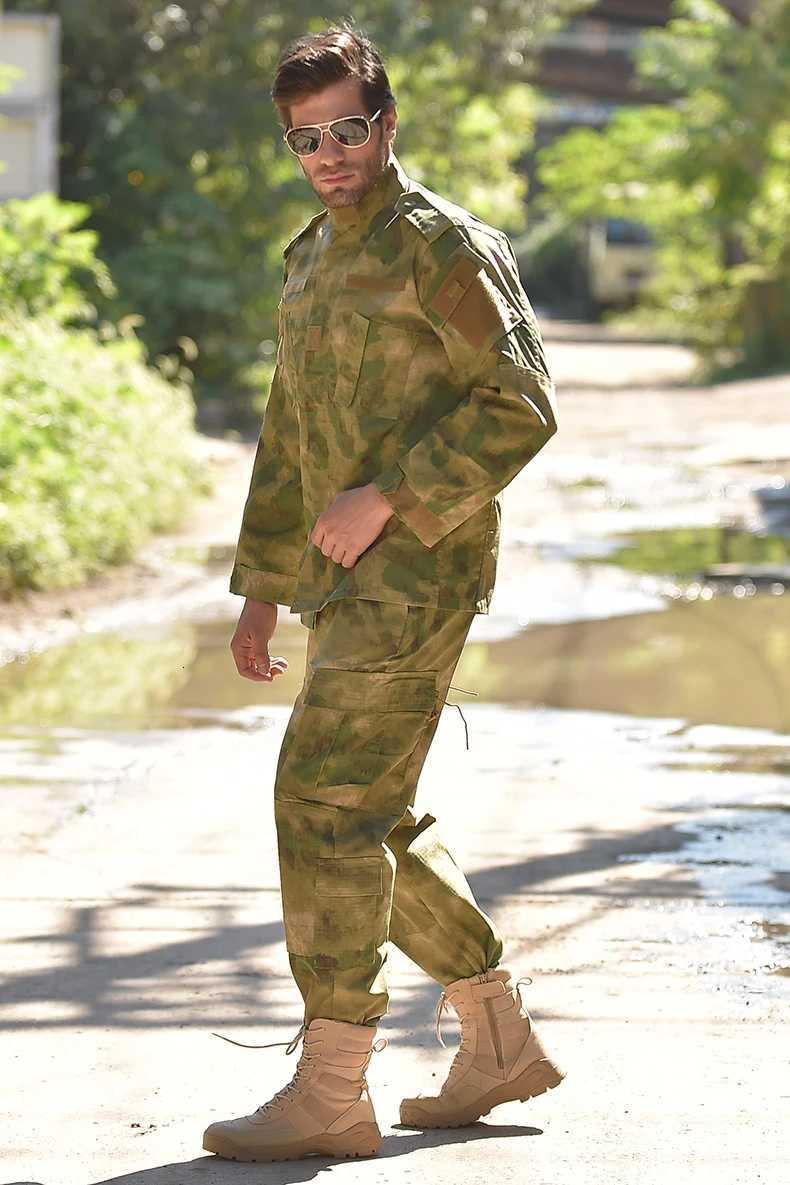 Tactical Jacket Pants Mens Clothing Outfit Camouflage Military ACU Uniform 2PC Set Training Wear Security Officer Uniforms W250928