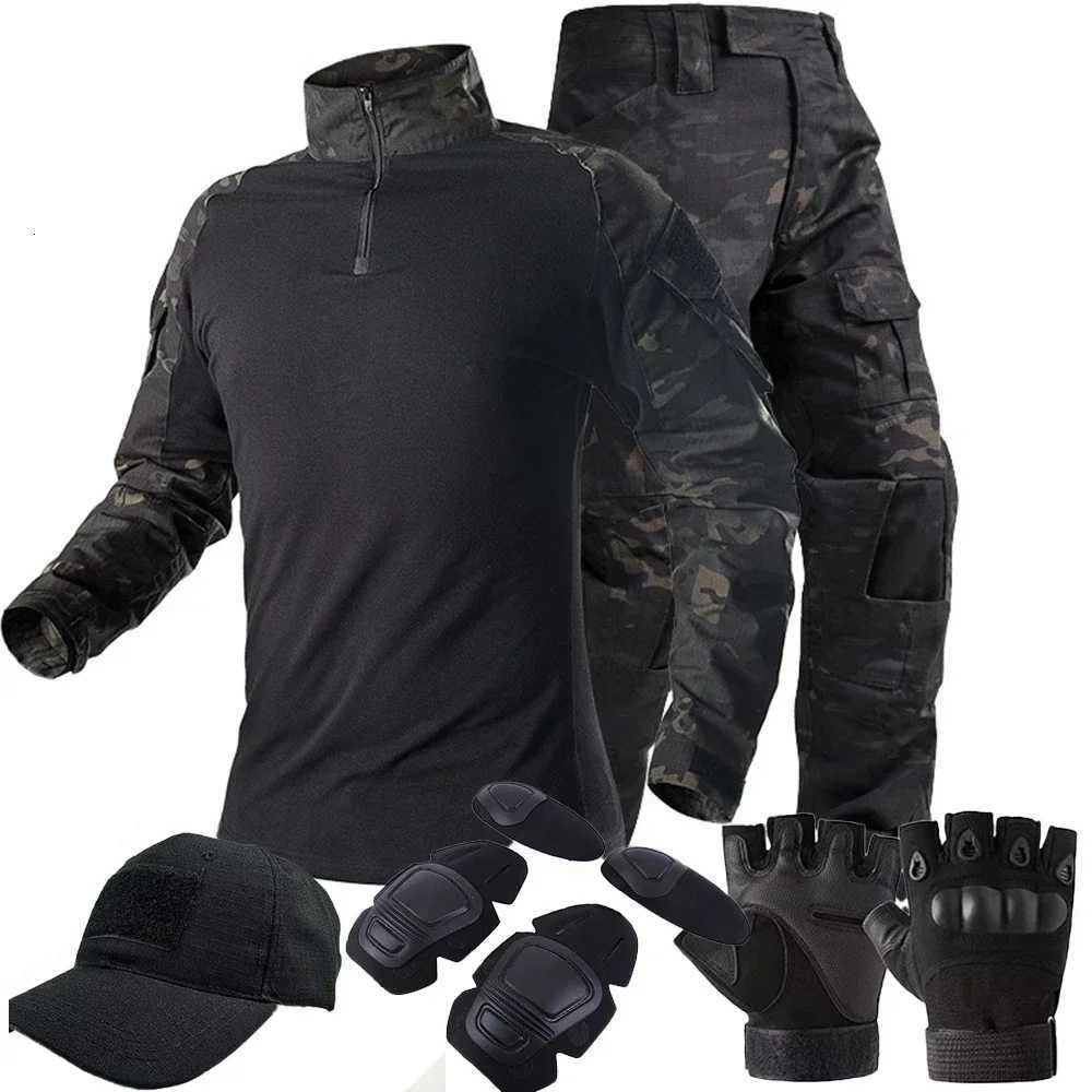 Tactical Uniform Suits Camouflage Suit Duty Cargo Trouser Outdoor Hunting Shirts Pants Hiking Clothes Sets Fishing W250928