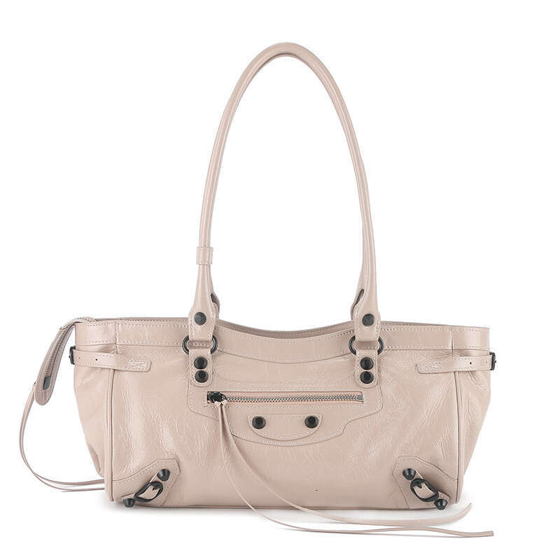 designer bag Luxury bag Underarm Rivet Motorcycle Bag for Women Commuting Large Capacity Handbag Single Shoulder