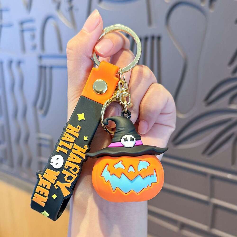 Halloween Pumpkin Lantern Creative Cartoon Keychain Pendant Gift for Friends Small Item