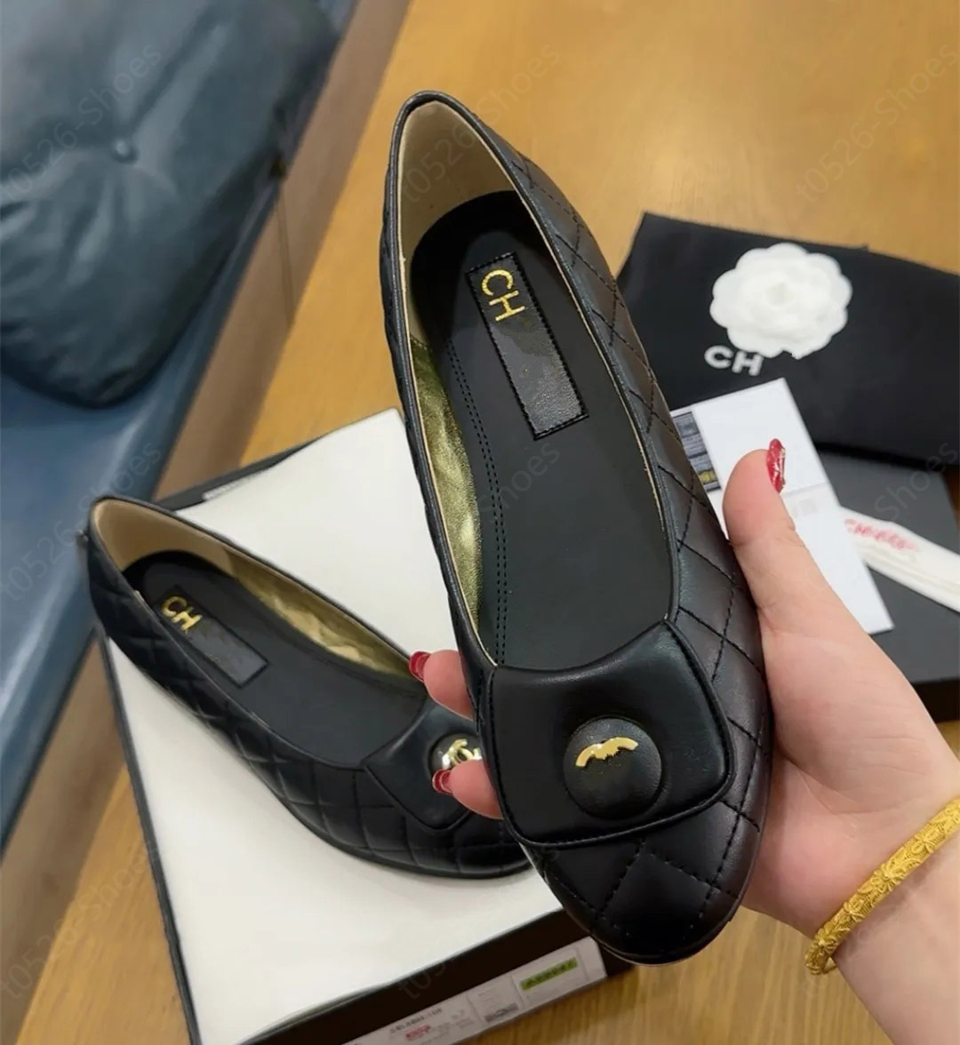 France Women Designer Brand Woman Genuine Leather Black Ballet Flats Bow-knot Loafers High Quality mius Ladies Shoes Size 35-42