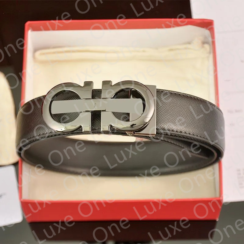 Designer belt men Fashion belts for mens luxury fashion brand belts golden silver buckle genuine leather top quality belt Waistband Business strap gift