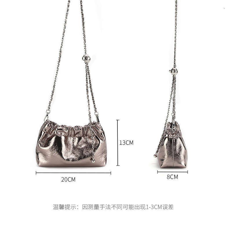 designer bag Luxury bag for Women New Genuine Leather Pleated Cloud Chanel Style Chain Simple Fashion Small Golden Ball Shoulder Crossbody Bag