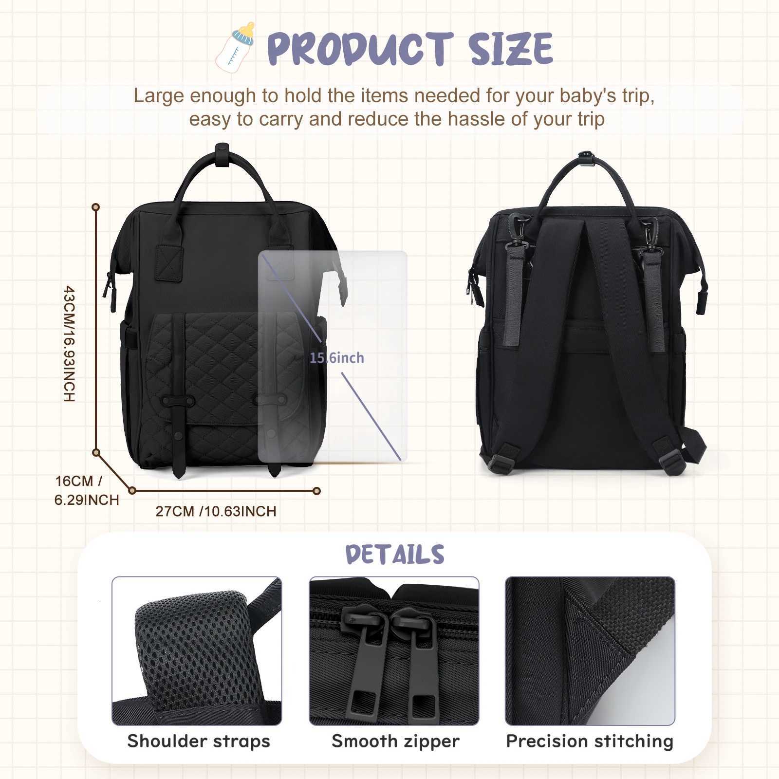 Baby Diaper Bag for Boys GirlsNappy Backpack Diaper Bags Large Capaci Newborn Multifunction Essentials Travel Bag for Mom DadXJ250928