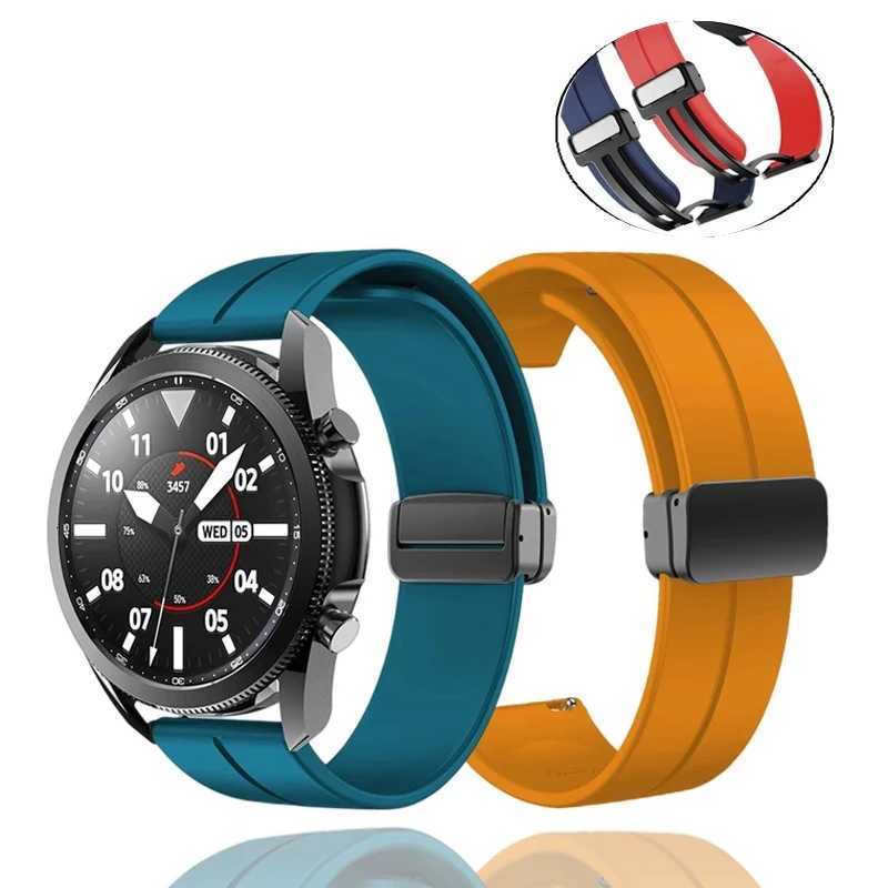 16MM 18MM 20mm 22mm Silicone Magnetic Buckle Watch Strap Band For Huawei GT2 Smart Watch Connected Bracelet Black Watchband Man W250928