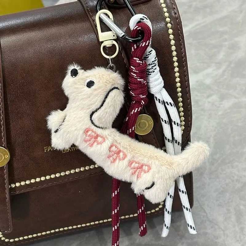 Cartoon Cute Dog Dachshund Plush Keychain Puppy Stuffed Doll Charms Keyring Cute Key Holder Bag Hanging Chains for Couple GiftXJ250928
