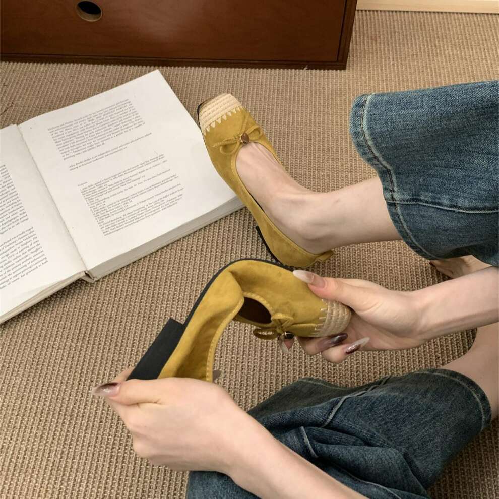 Vintage Style French Flat Ballet Flats for Women Summer 2025 New Soft Sole Slip-On Women's Loafers Moccasins