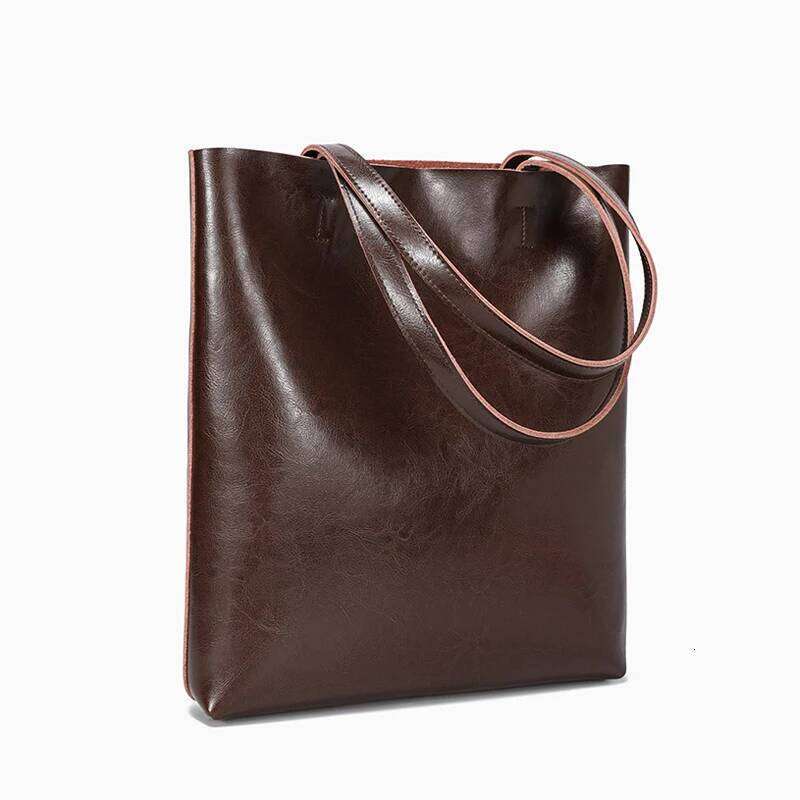 Women Cow Genuine Leather Large Vintage Cowhide Handbags Female Office Hand Shoulder Bags Ladies Tote New 250912 Suotong0912 250912 Suotong2509 250912