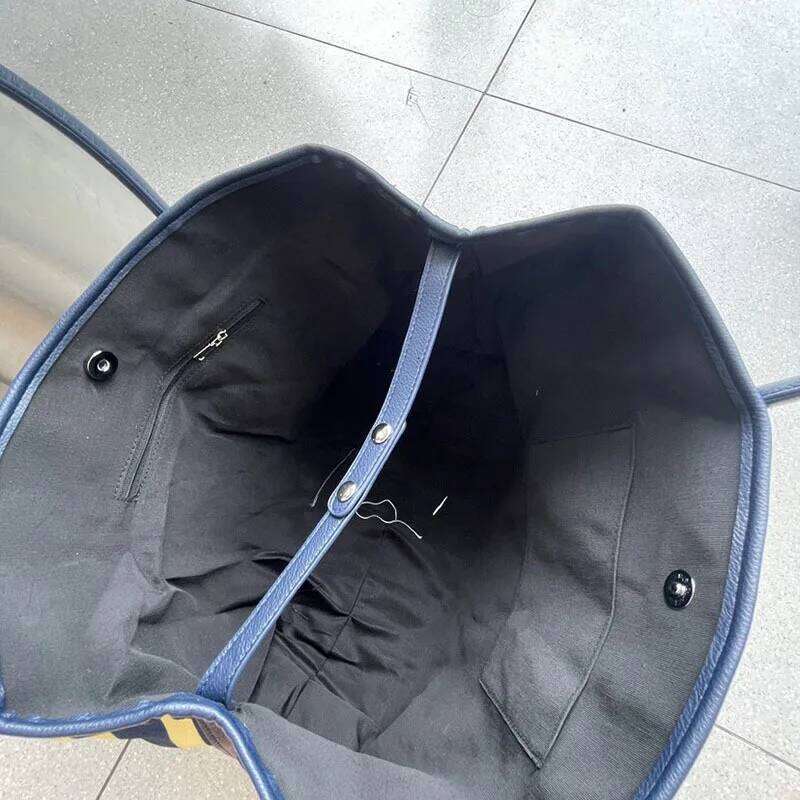 Women's Top Handle Linen Striped Canvas Large Capacity Ladies One Shoulder Underarm Bucket Bag Purses And Handbags Suotong0912 250912 Suotong2509